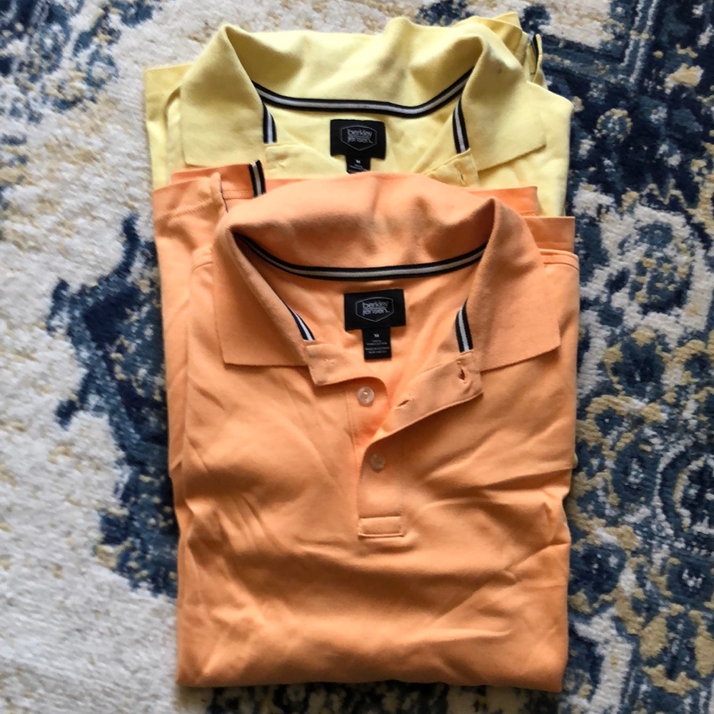 Set of men’s polos yellow & orange - like new